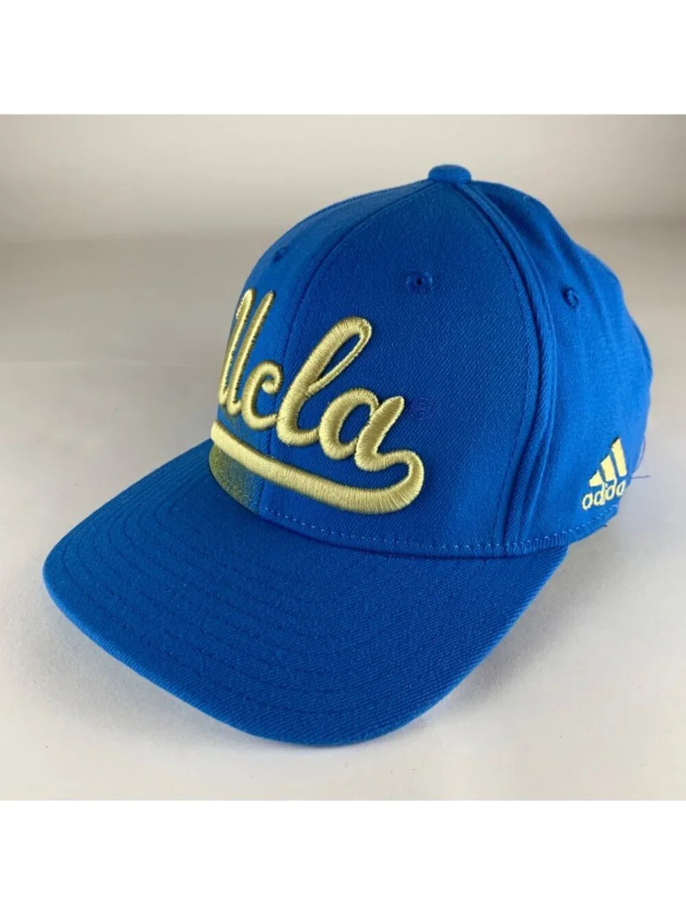 UCLA Bruins Football NCAA Blue Adidas Stretch Fitted Hat Mens L/XL